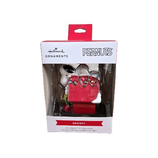 Peanuts Snoopy Red Doghouse Christmas Tree Holiday Ornament by Hallmark