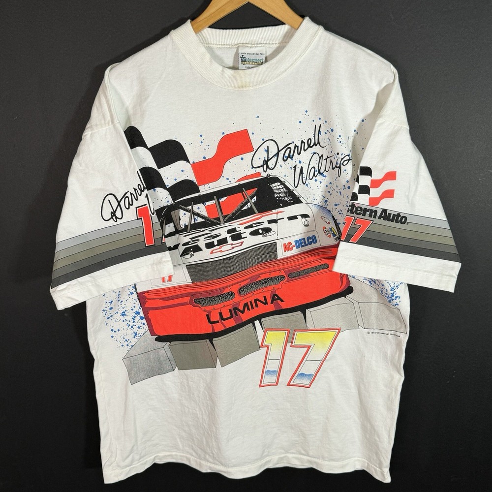 Vintage 1990’s Darrell Waltrip AOP Graphic T-shirt Large Made In USA