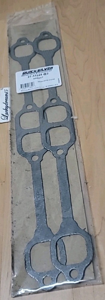NEW OEM (LOT OF 2) 27-33395 QUICKSILVER MERCURY EXHAUST MANIFOLD GASKET