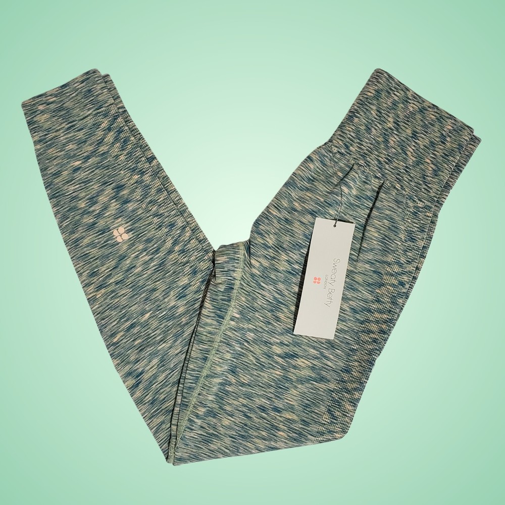 Sweaty Betty Base Layer Space Dye Leggings Medium Terrain Green NWT 💚