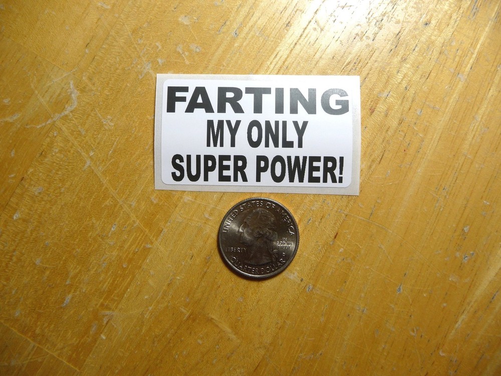 Fart Superpower Sticker Pack - Bulk 1 to 50 Decals Available