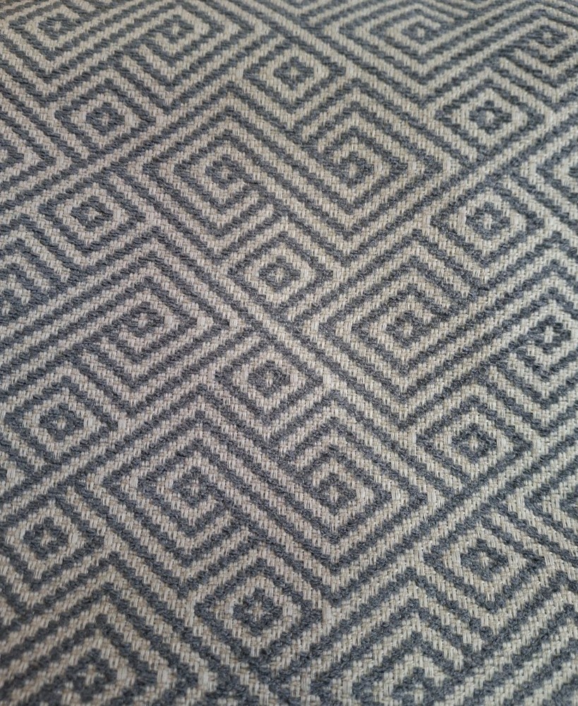 Vintage Heavy Woven Upholstery Fabric 56x68 Gray Cream White Material