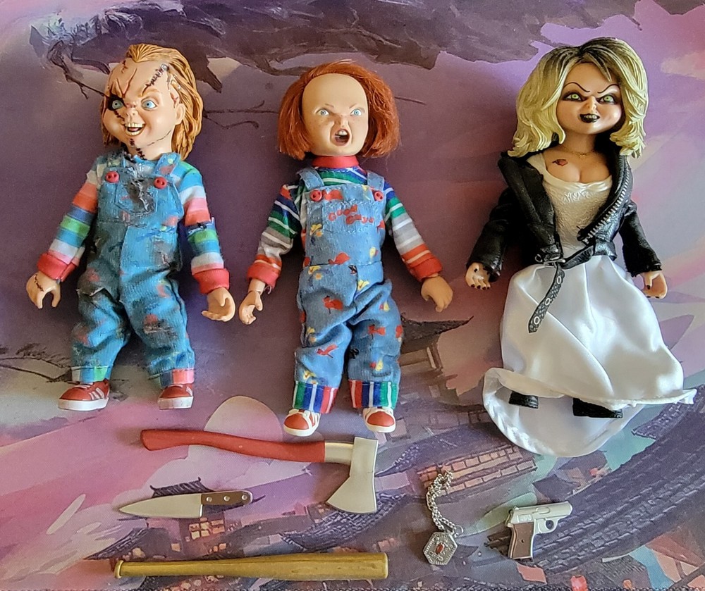 *FLASH SALE* Neca 4 Inch Scale Chucky Tiffany Figure Lot-image