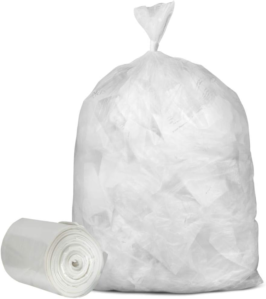 55-60 Gallon Trash Bags │ 17 Microns │ Clear High Density Garbage Can Liners │ 3