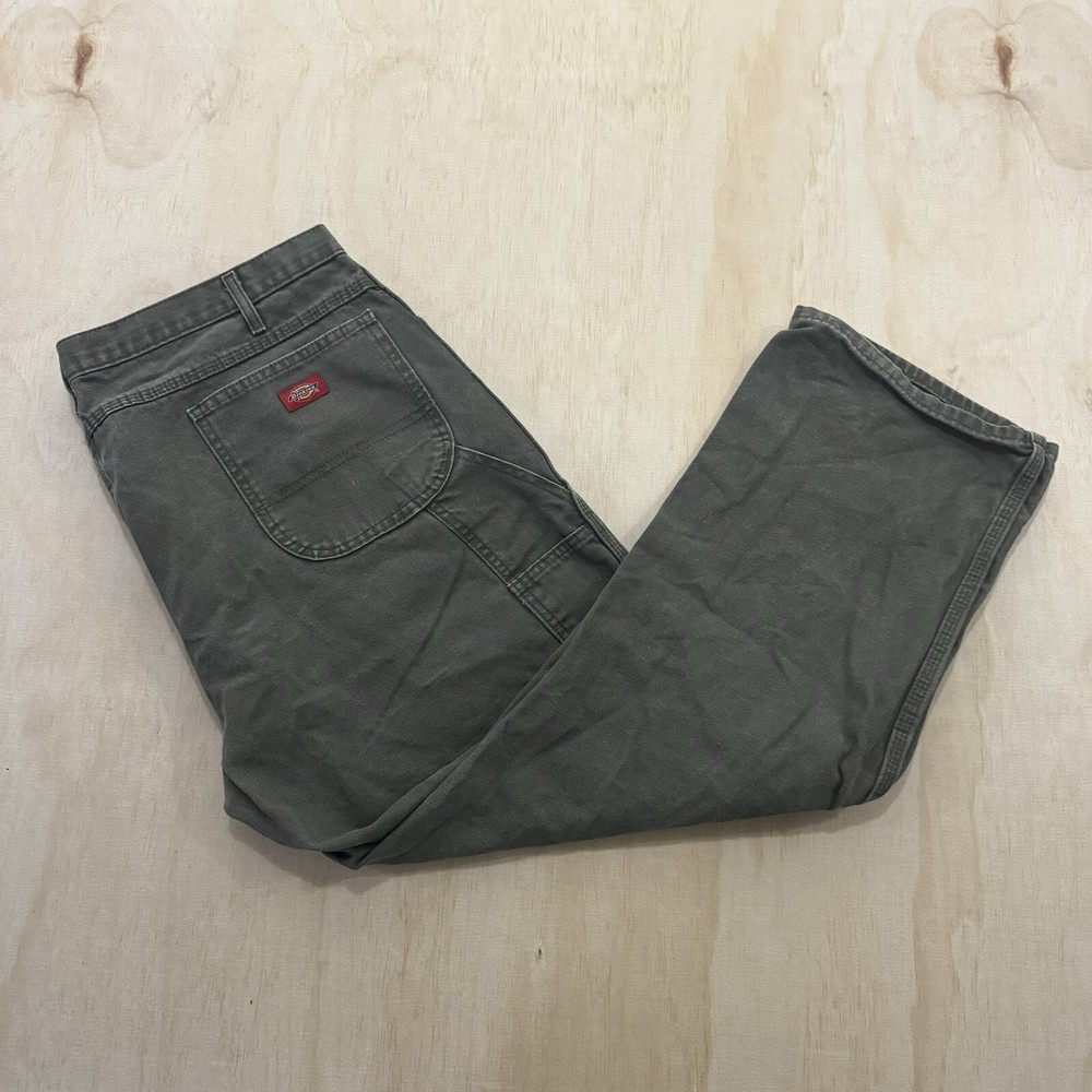 Vintage Patina Dickies Cargo Trousers Pants 42x30 Y2K Green Carpenter Mens