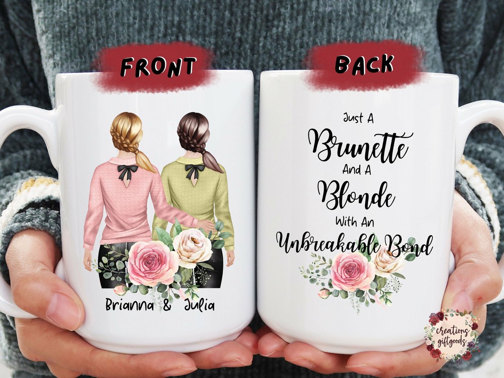 Taza Mejor Amigo Personalizada Mejor Amigo Regalo Personalizada Niñas Taza Larga