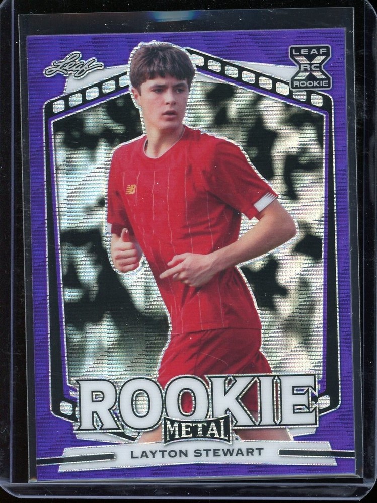 2022 Leaf Metal Soccer Purple Wave Layton Stewart Rc #MS-10 (12/20)