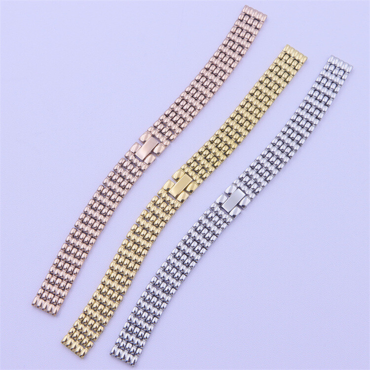 Women's 8mm 10mm 11mm 12mm 14mm Metal Bracelet Stainless Steel Watch Band Strap