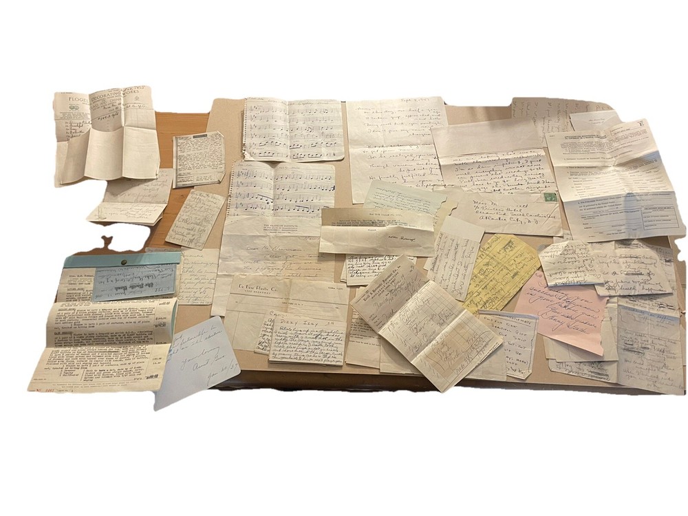 Lot Ephemera Newman Muscical Composition Claim Bank Check Music Sheets