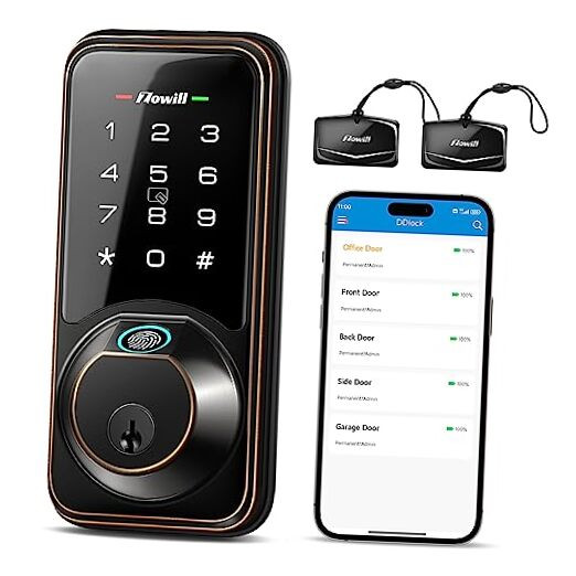 Fingerprint Smart Door Lock DK07 7-in-1 Keyless Entry Deadbolt
