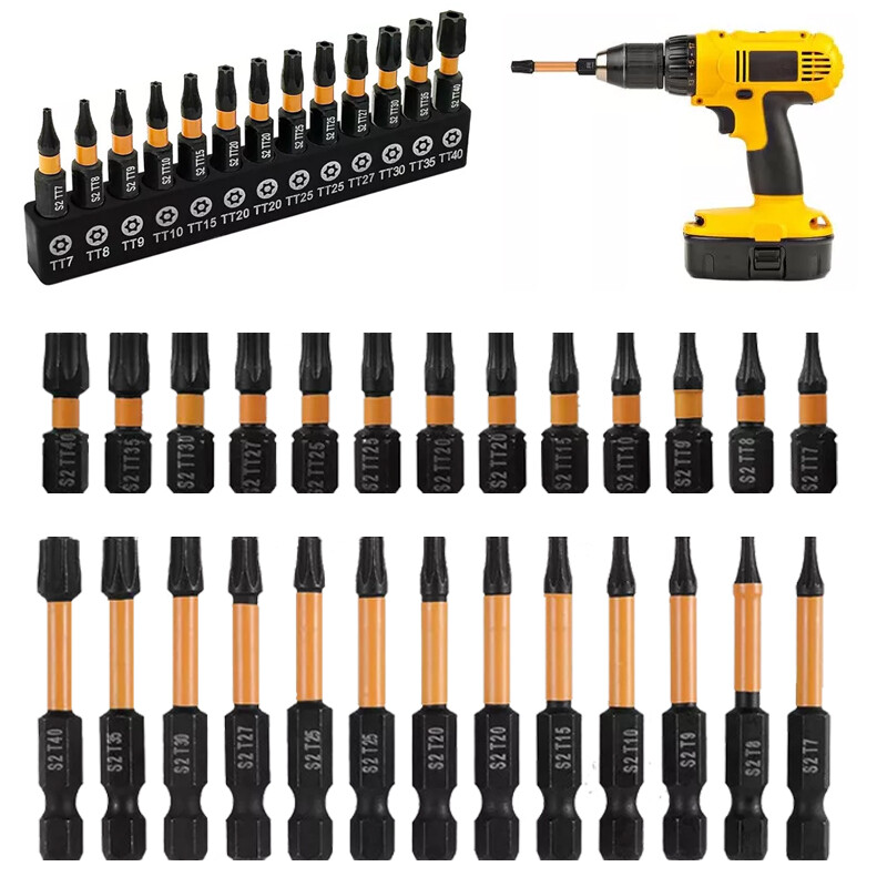 26PCS Tamper-Proof Torx Security Bit Set with 1/4