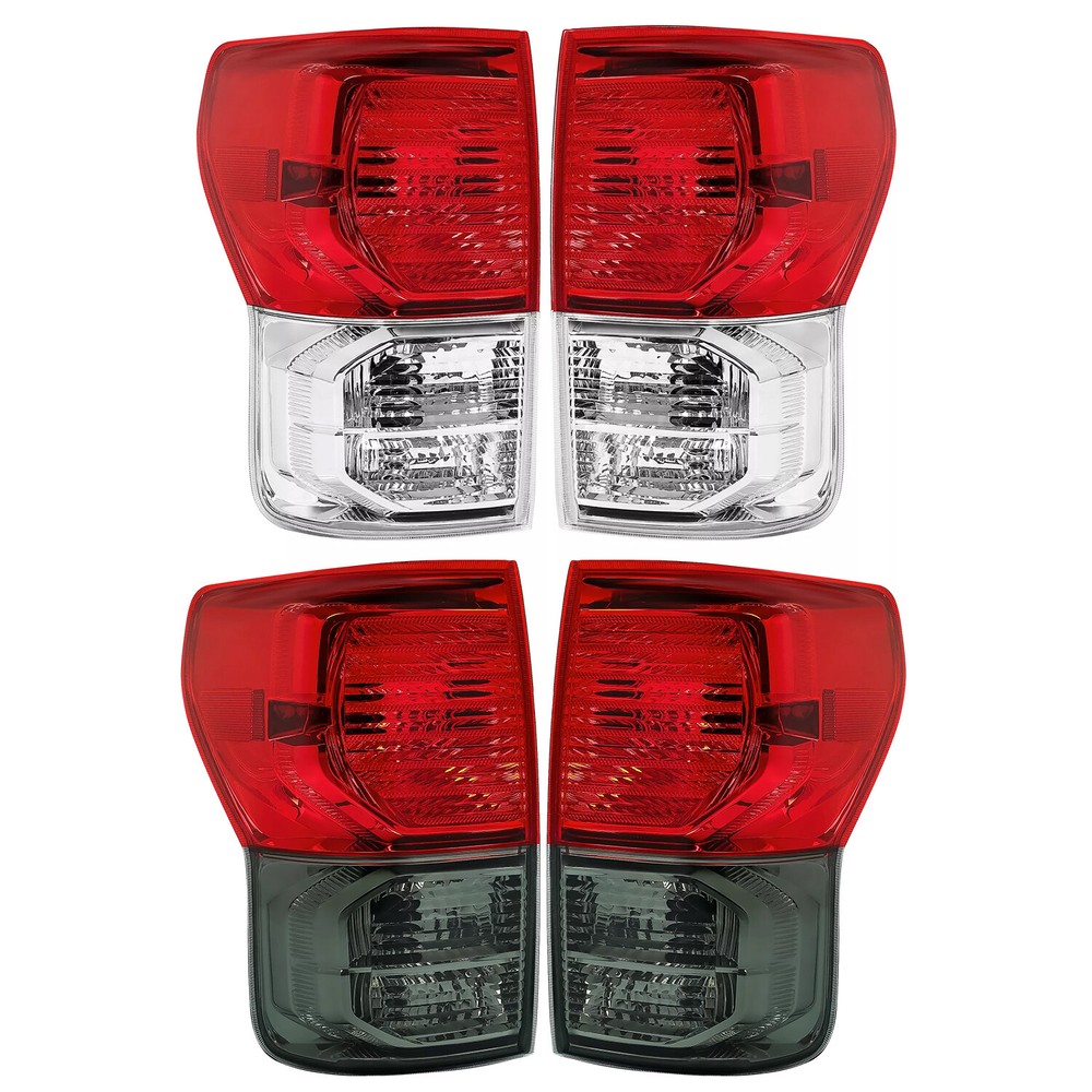 Left /Right /Pair For Toyota Tundra 2007-2013 Red Smoke/Clear Tail Light