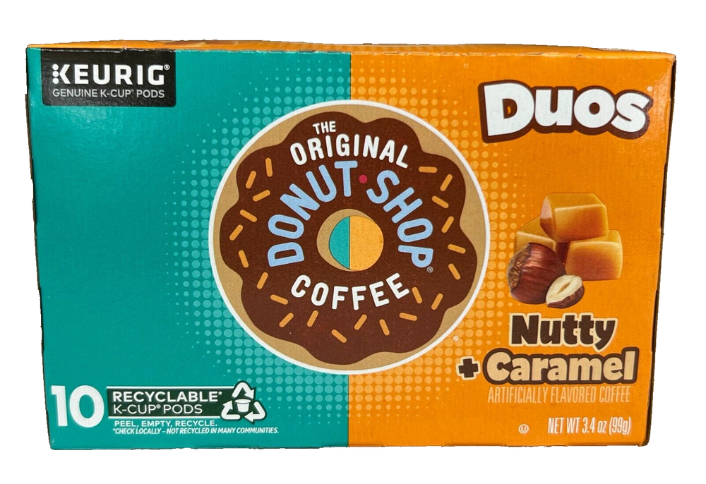 Original Donut Shop Coffee Duos Nutty Caramel Keurig K-Cups 10 ct 3.4 oz