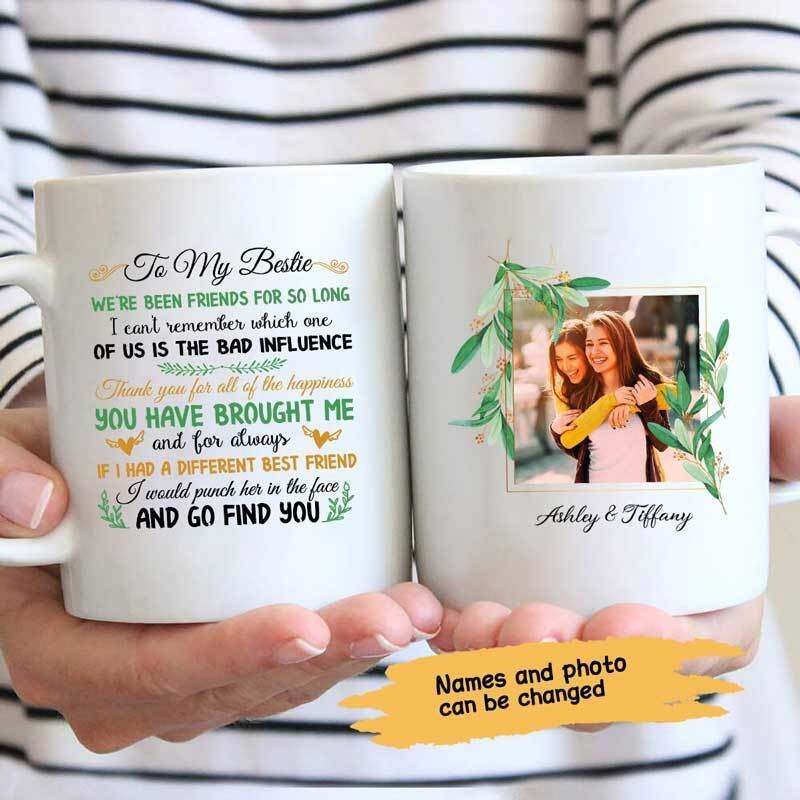 Taza fotográfica personalizada To My Bestie regalo de amor divertido regalo personalizado personalizado