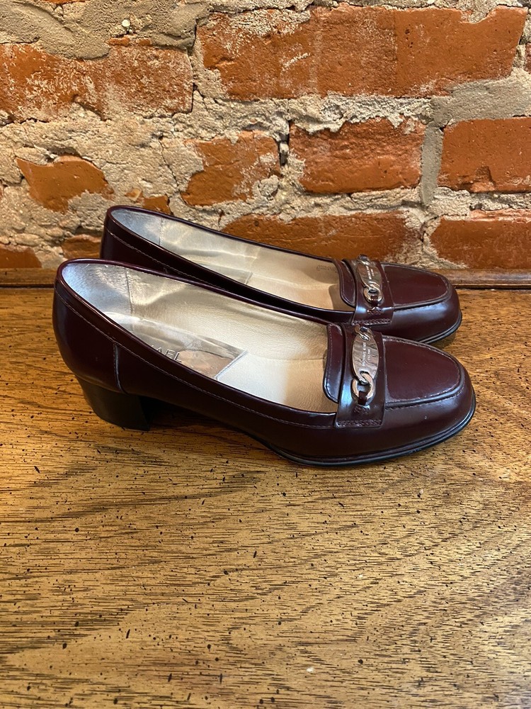 Michael Kors Burgundy Leather Womens Pumps Size 7 Preowned Career Shoes