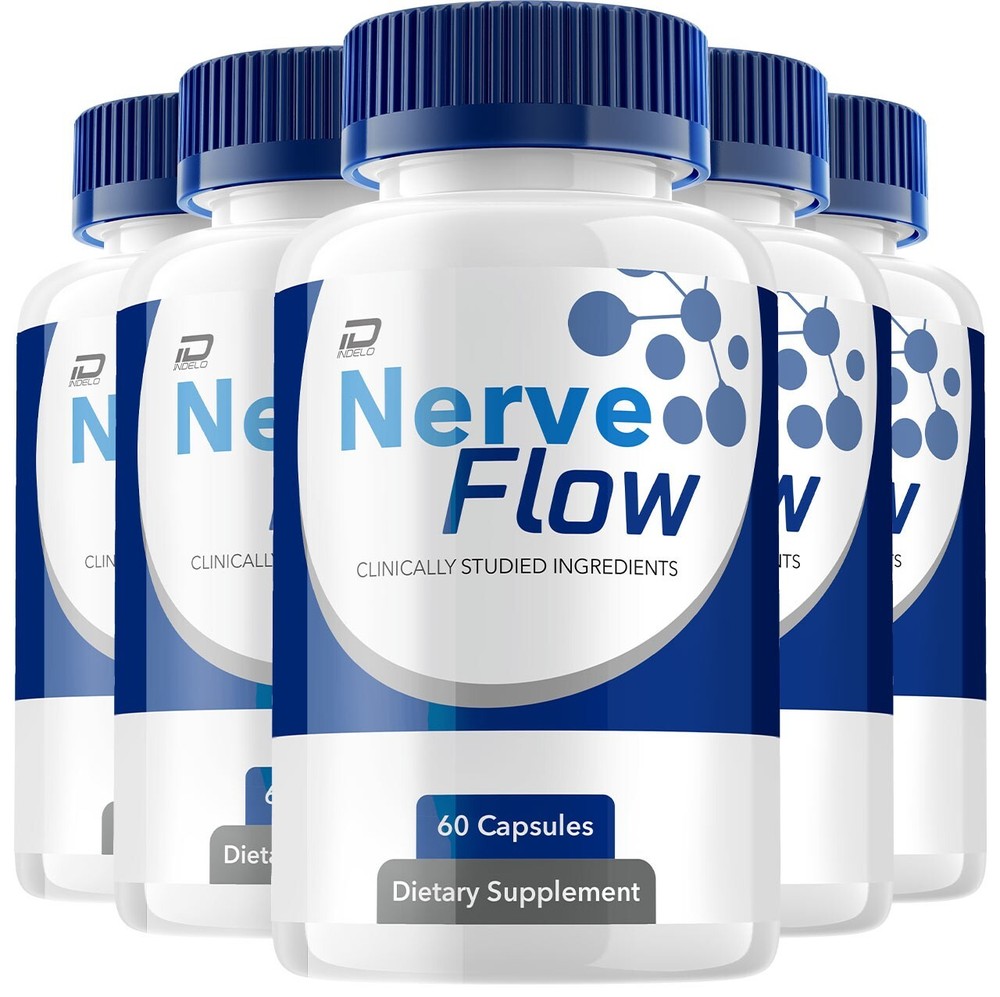 5-Pack NerveFlow Capsules for Natural Glycogen & Nerve Support