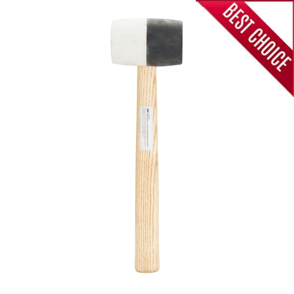 Professional Double-Headed Rubber Mallet with Hardwood Handle - Non-Marring Hammer