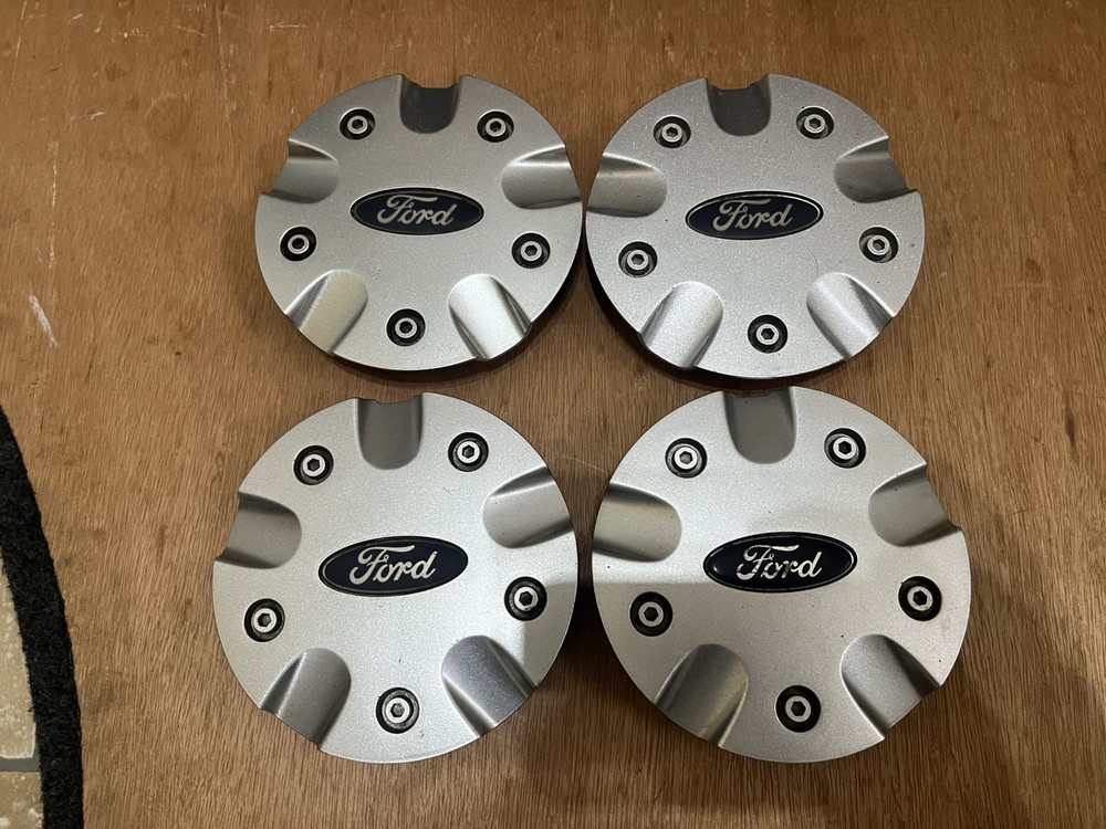 x4 Genuine Ford Focus Mk1 Alloy Wheel Centre Caps Set