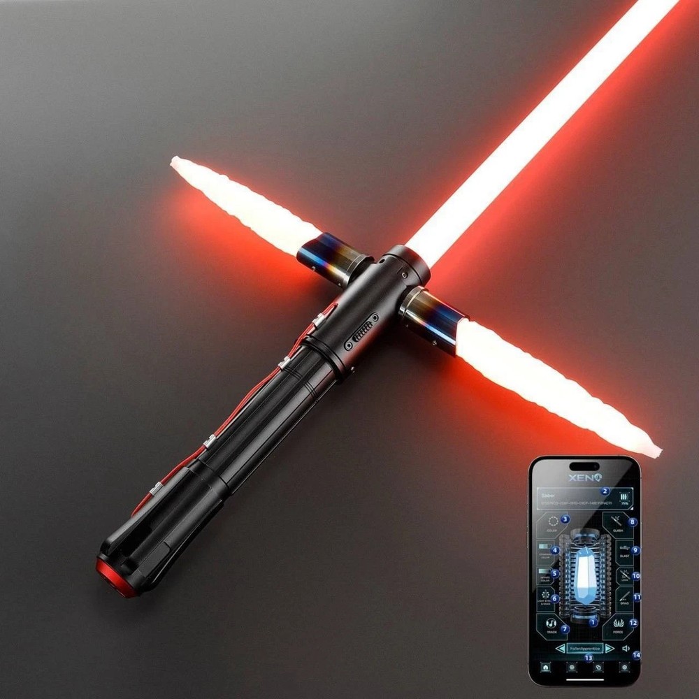 Kylo Ren Lightsaber, App Controlled, XenoPixel 3.0, Smooth Swing, Metal