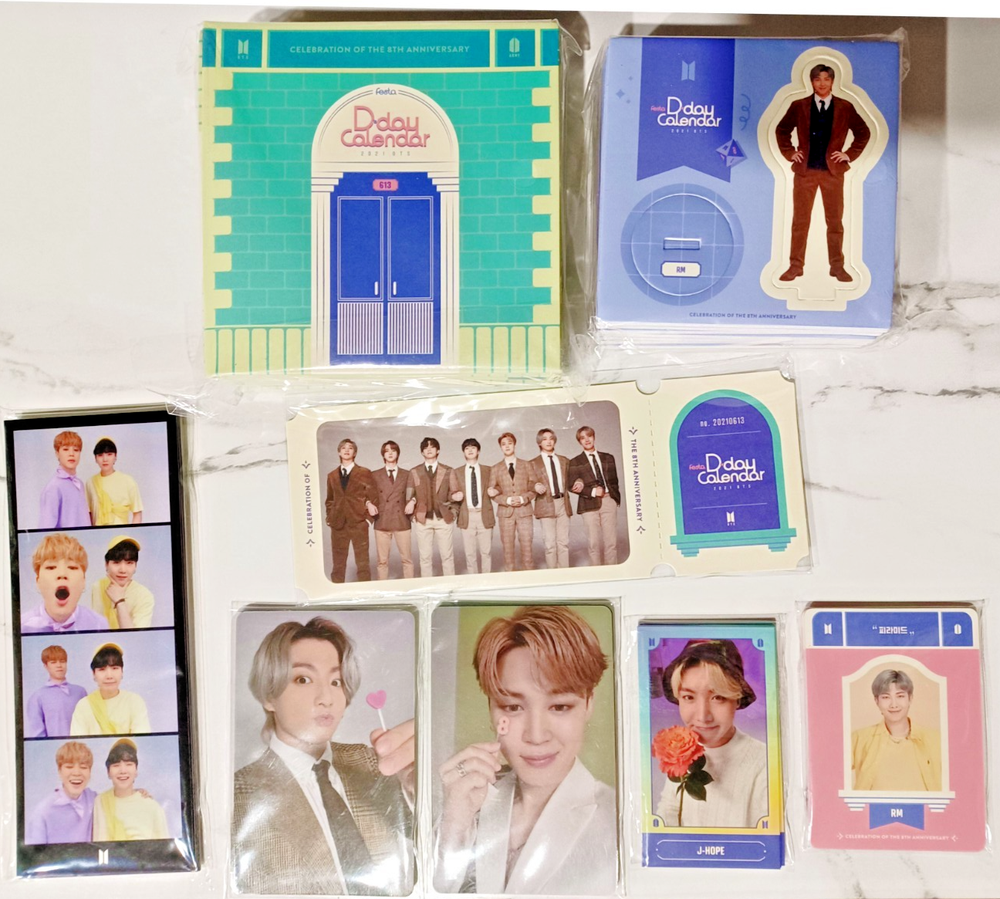 BTS 8th Festa D-Day Calendar Official Photocard Film Strip Postcard Member Set-image