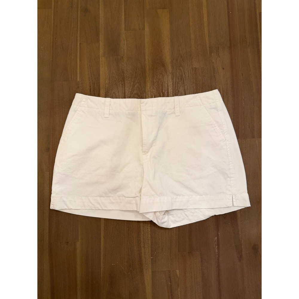 Old Navy Womens Shorts White Cotton Blend Size 8 Casual Everyday