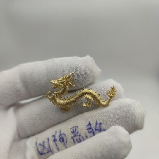 Handcrafted Chinese Bronze Dragon Statue in Copper