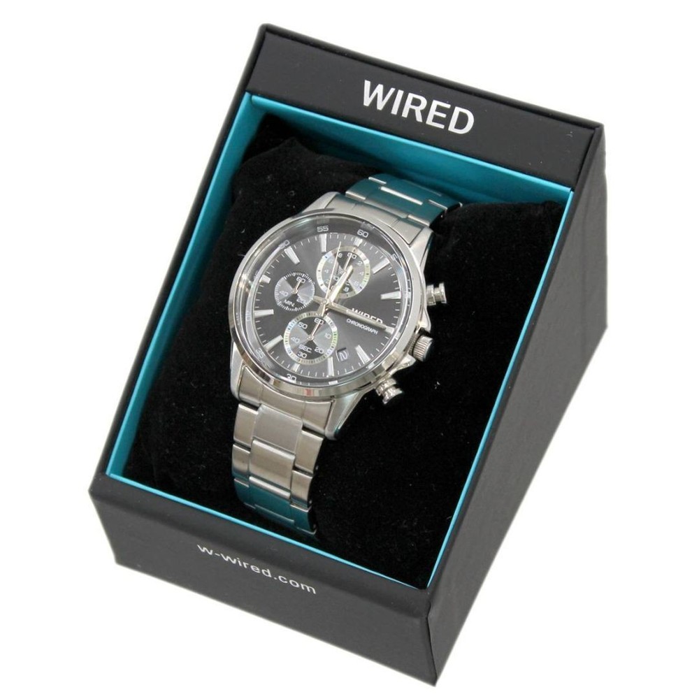 Seiko Wired AGAT 424 ES Quartz Watch Men's Silver Used From Japan