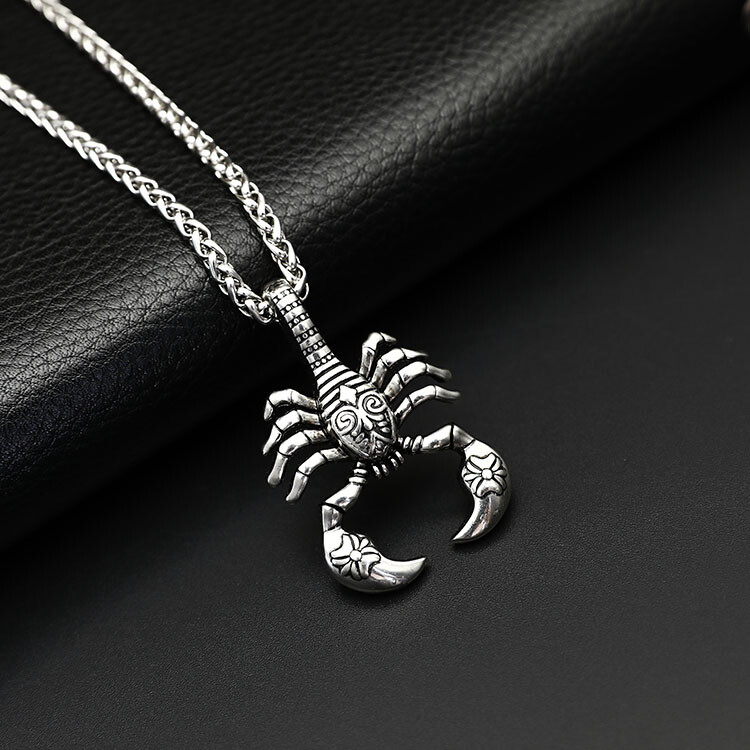 Scorpion Necklace Fashion Men's Jewellery Titanium Carved Pendant Gift For Men