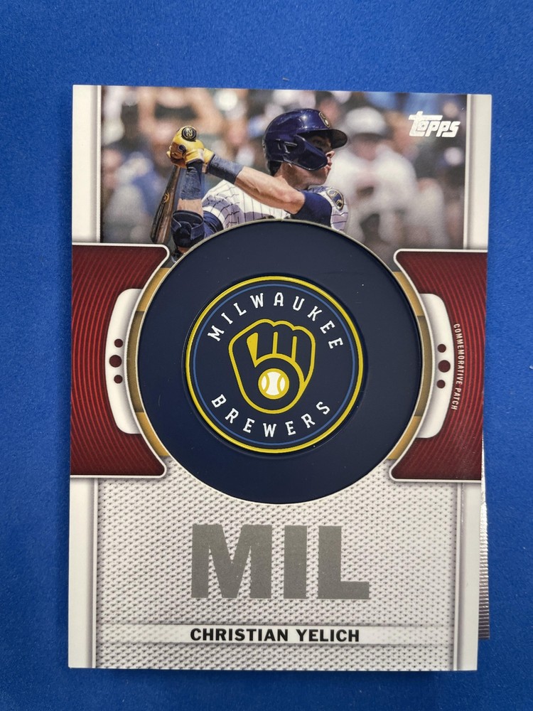2023 Topps #TLP-CY Christian Yelich Team Logo Commemorative Patch