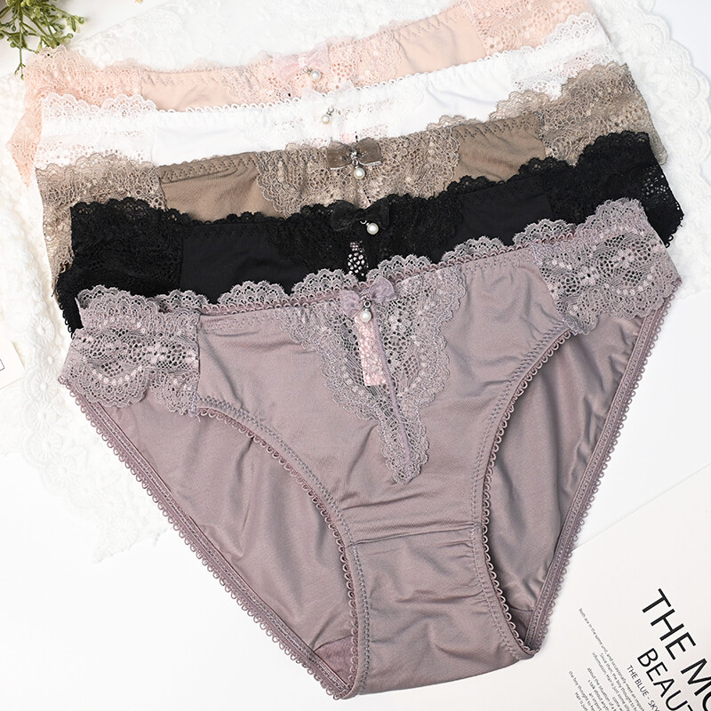 New 5pack Lot Sexy Ladies Womens Panties Brief Sheer Lace Hipster Underwear