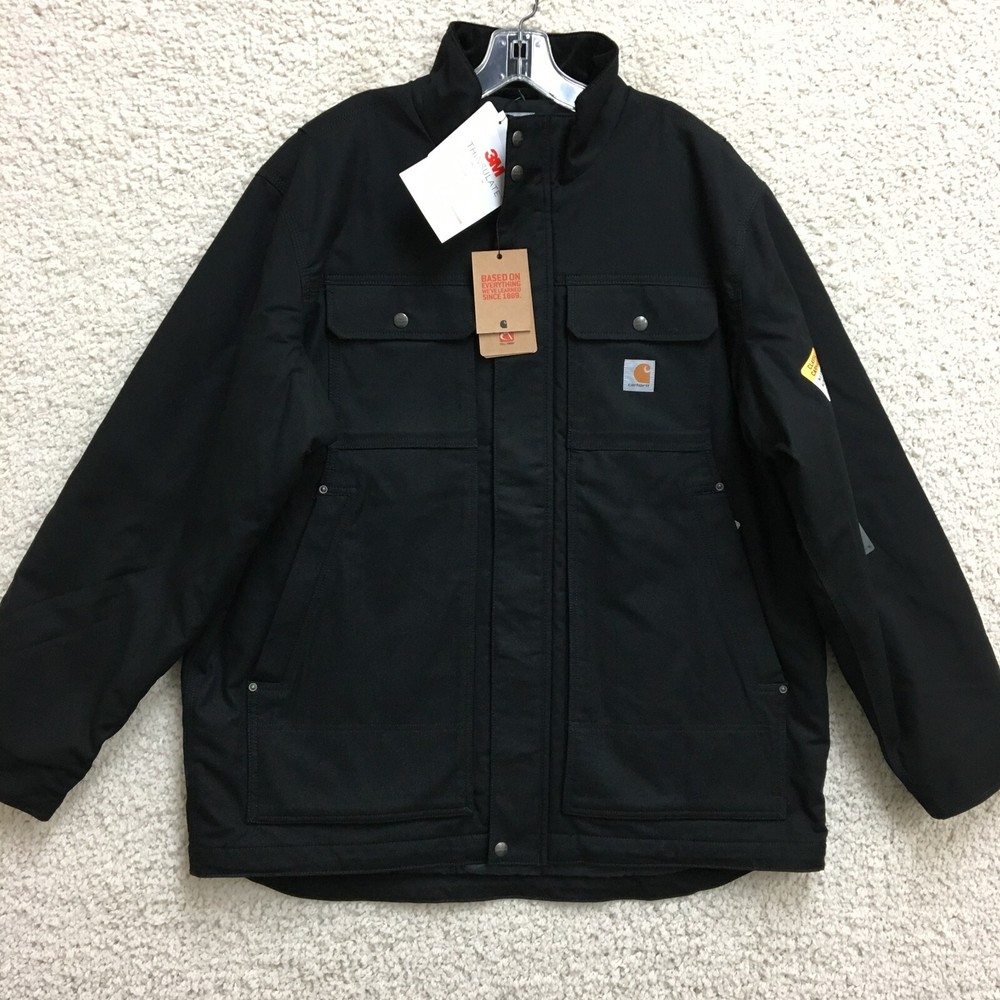 Men's Carhartt XL Black Thinsulate Full Zip Jacket with Swing Pockets