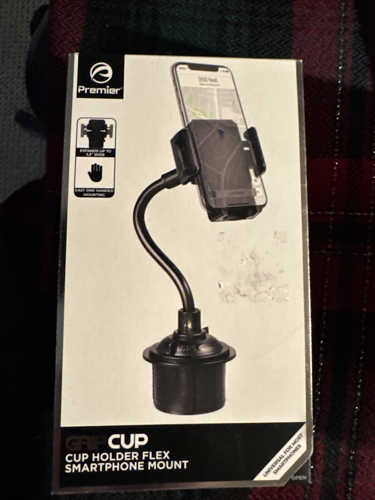 New Premier GRIPCUP Universal Car Mount Holder Flex Smartphone Cell Phone Mount