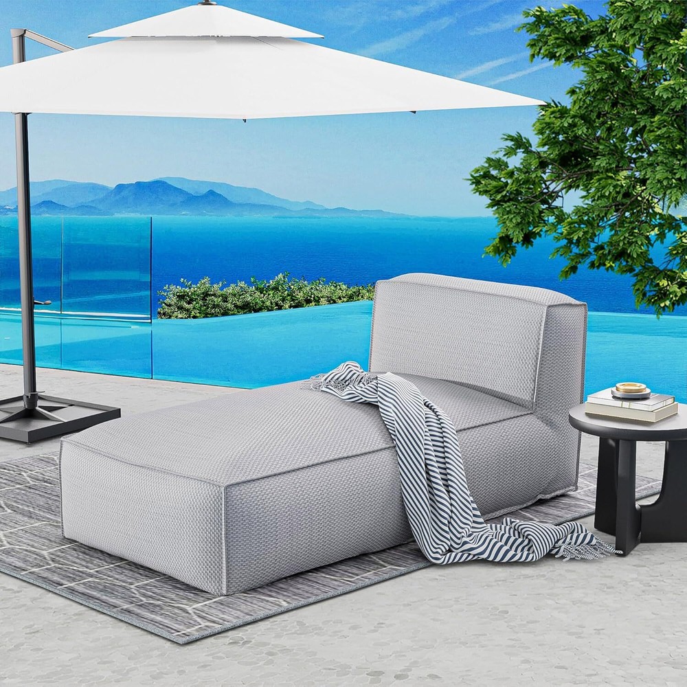 Sunbathing Pool or Beach Chair with Comfortable Cushioned Design  