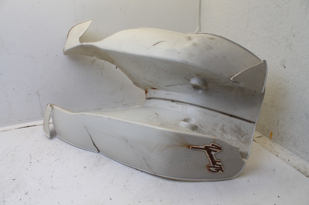 1972 Yamaha U7E V70 75 Scooter Leg Foot Shield Guard - Poor Condition, Broken