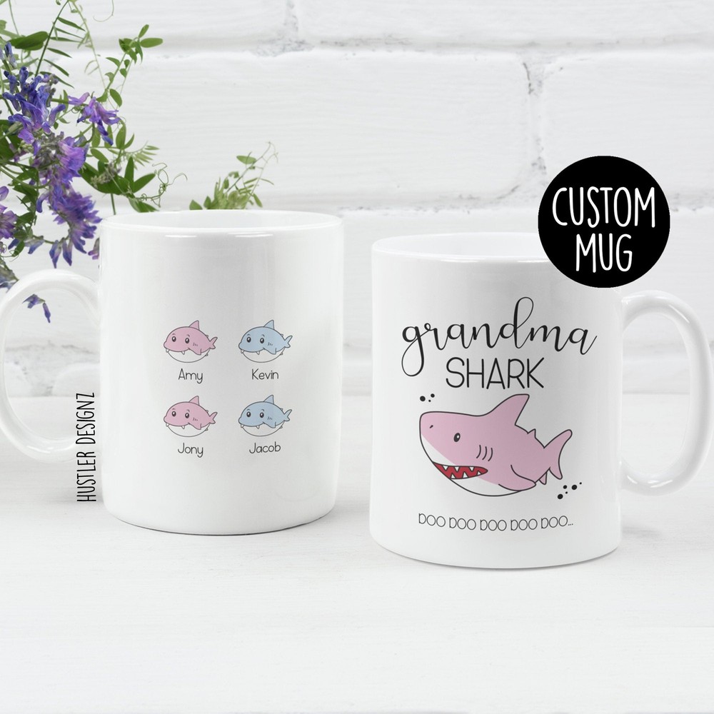 Grandma Shark Mug Shark Gifts Shark Doo Doo Personalized Mug Gift For Grandma