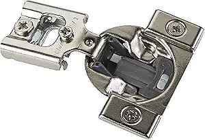 Blumotion 3/8-inch Overlay Soft Close Press-in Hinge 5 Pack Silver Finish