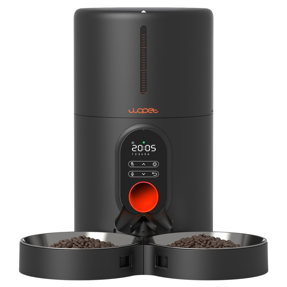 Automatic Cat Feeders 2 Cats-Timed Cat Feeder with Stainless Steel Bowl, Prog...