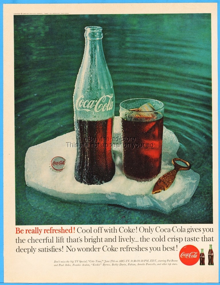 1960 Coca-Cola Bottle Opener Vintage Cool Off with Coke Ice Ad