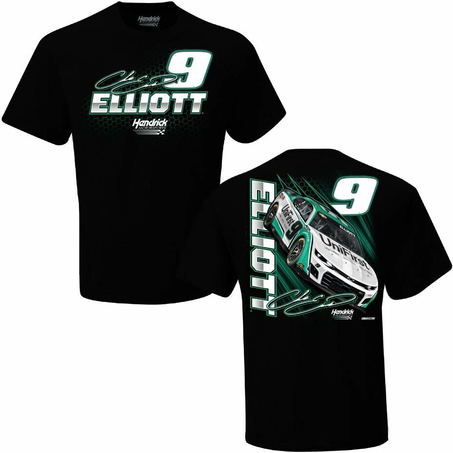 Chase Elliott #9 Unifirst Nascar Cup Black Short Sleeve Tee Shirt