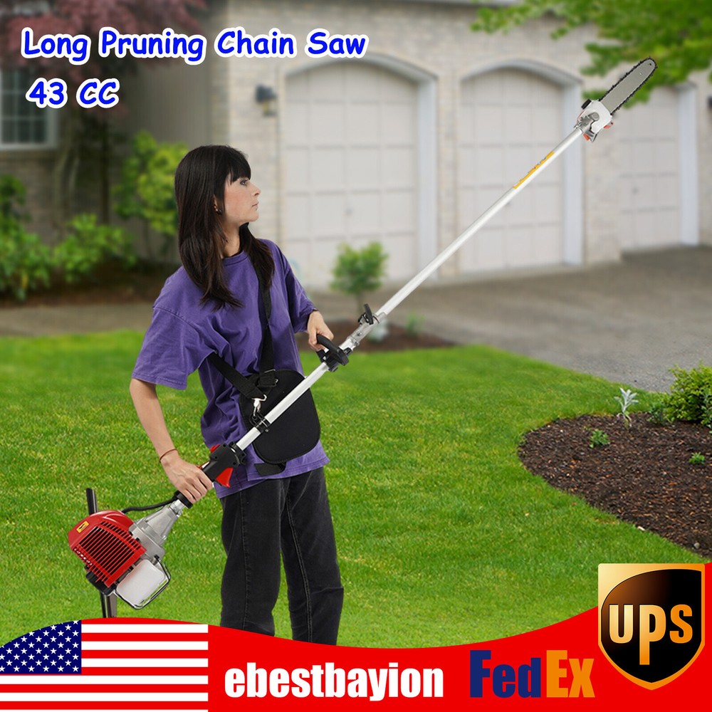 42.7CC 2-Stroke Gas Pole Saw with Split Shaft for Pruning and Trimming