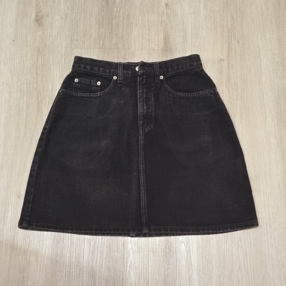 The Limited High Waist Jean Faded Black Skirt Size S