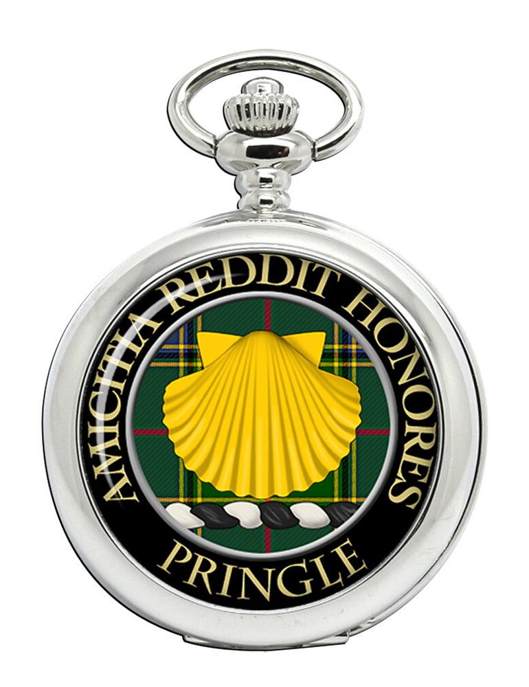 Scottish Clan Pringle Engraved Pocket Watch