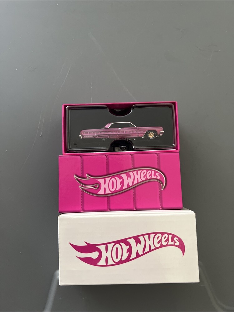 2021 Hot Wheels RLC Rose’n One HWC ’64 Impala Pink Low Rider