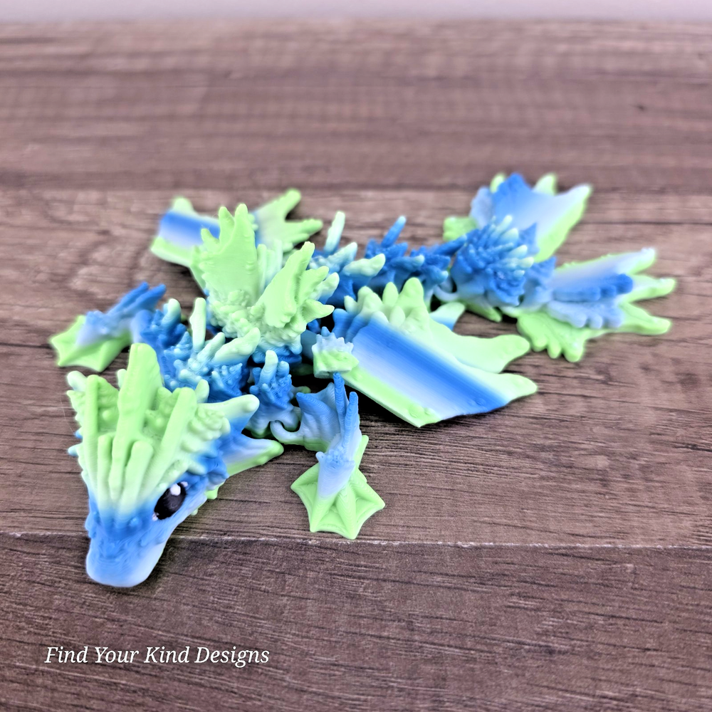 Ocean Tadling 3D Printed Flexi Fidget Toy 6.25 Inch Limited Edition Color Gift-image