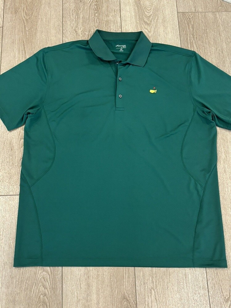 Masters Tech Short Sleeve Performance Golf Polo Shirt Men's XXL Green Augusta