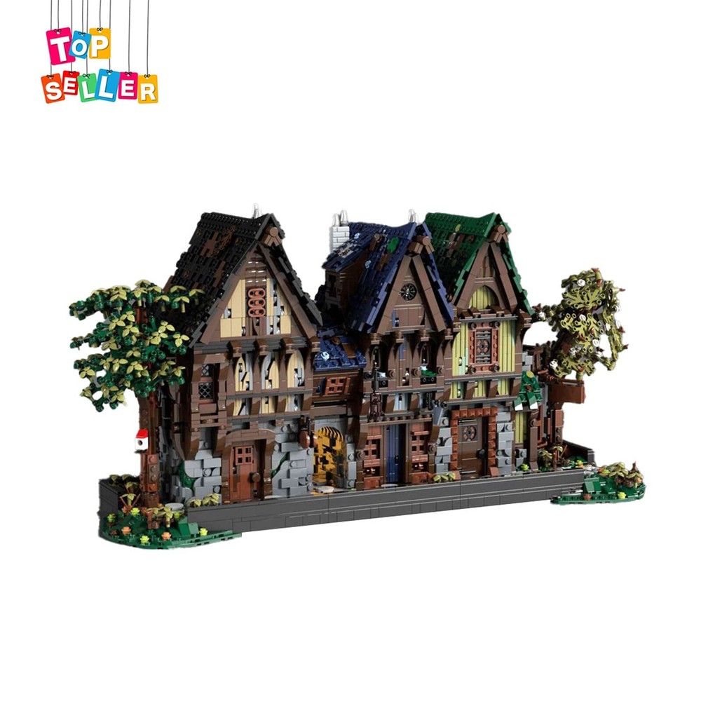 MOC Modular Building with Blacksmith and Dwelling Medieval Village 5152 Pcs