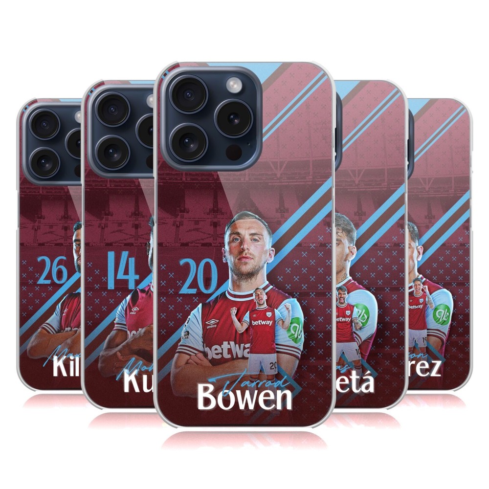 OFFICIAL WEST HAM UNITED FC 2024/25 FIRST TEAM BACK CASE FOR APPLE iPHONE PHONES