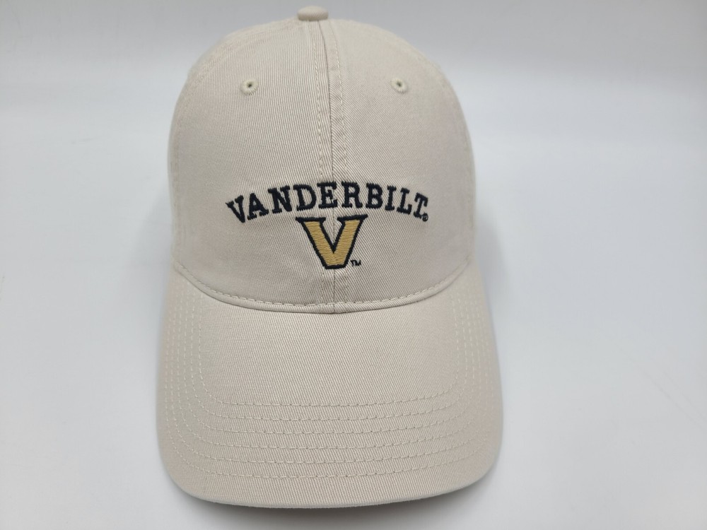 Vanderbilt University Commodore Legacy Strapback (Fits Small) Hat Cap NCAA Beige