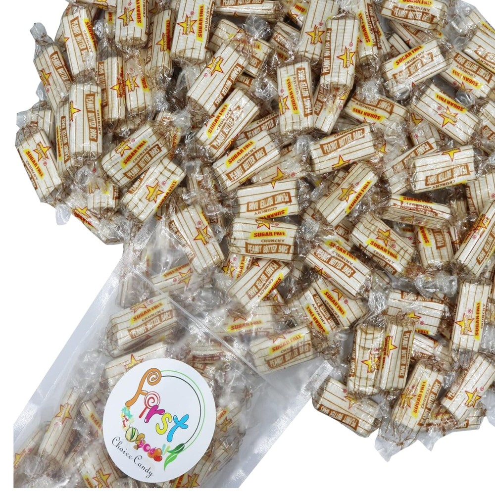 5 lb Sugar-Free Peanut Butter Bar Candy for Healthy Snacking