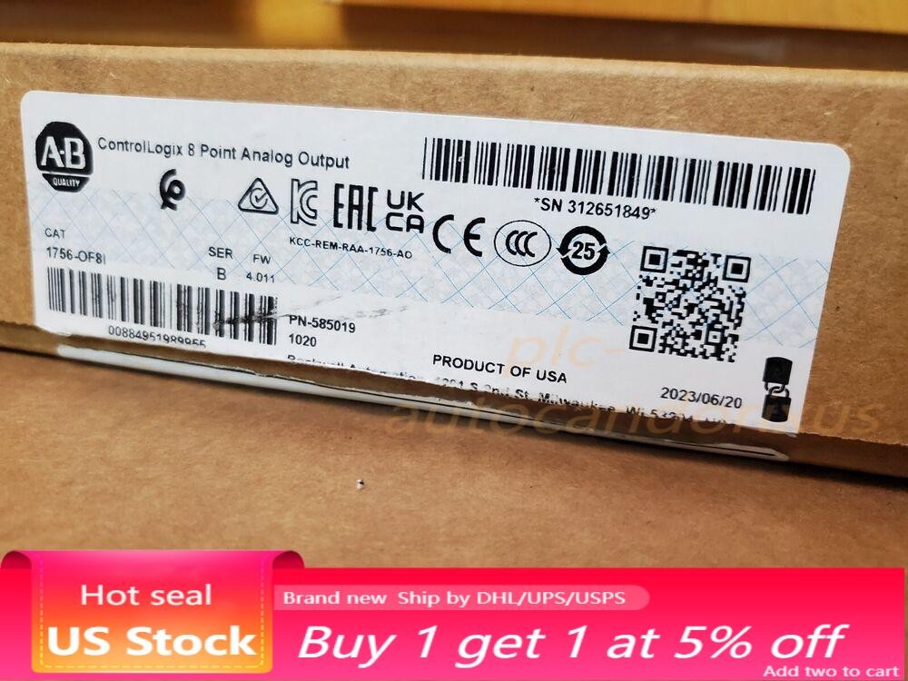 New Allen Bradley 1756-OF8I Ser B ControlLogix Analog Out 8 
